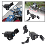 Maxbell Motorcycle Double USB Charger Sturdy Easy Carrying for Motorcycle Smartphone 12V 24V