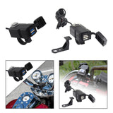 Maxbell Motorcycle Double USB Charger Sturdy Easy Carrying for Motorcycle Smartphone 12V 24V