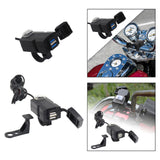 Maxbell Motorcycle Double USB Charger Sturdy Easy Carrying for Motorcycle Smartphone 12V 24V