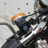 Maxbell Motorcycle Double USB Charger Sturdy Easy Carrying for Motorcycle Smartphone 12V 24V