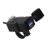 Maxbell Motorcycle Double USB Charger Sturdy Easy Carrying for Motorcycle Smartphone 12V 24V