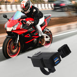 Maxbell Motorcycle Double USB Charger Sturdy Easy Carrying for Motorcycle Smartphone 12V 24V