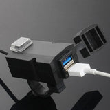 Maxbell Motorcycle Double USB Charger Sturdy Easy Carrying for Motorcycle Smartphone 12V 24V