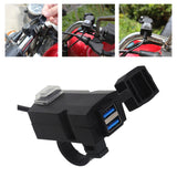 Maxbell Motorcycle Double USB Charger Sturdy Easy Carrying for Motorcycle Smartphone 12V 24V