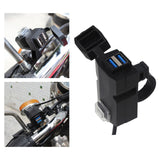 Maxbell Motorcycle Double USB Charger Sturdy Easy Carrying for Motorcycle Smartphone 12V 24V