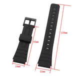 Maxbell Watch Band Casual Wear Resistant Wristwatch Strap for AE-1000W W-215 W-s200H black buckle