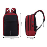 Maxbell Travel Laptop Backpack Stylish with USB Port for College Backpacking Outdoor Red