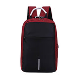 Maxbell Travel Laptop Backpack Stylish with USB Port for College Backpacking Outdoor Red