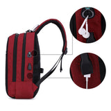 Maxbell Travel Laptop Backpack Stylish with USB Port for College Backpacking Outdoor Red