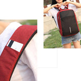 Maxbell Travel Laptop Backpack Stylish with USB Port for College Backpacking Outdoor Red