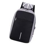 Maxbell Travel Laptop Backpack Stylish with USB Port for College Backpacking Outdoor Light Gray