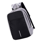 Maxbell Travel Laptop Backpack Stylish with USB Port for College Backpacking Outdoor Light Gray