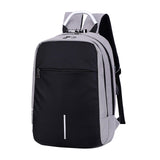 Maxbell Travel Laptop Backpack Stylish with USB Port for College Backpacking Outdoor Light Gray