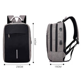 Maxbell Travel Laptop Backpack Stylish with USB Port for College Backpacking Outdoor Light Gray