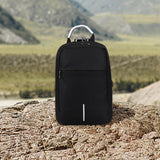 Maxbell Travel Laptop Backpack Stylish with USB Port for College Backpacking Outdoor Black