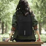 Maxbell Travel Laptop Backpack Stylish with USB Port for College Backpacking Outdoor Black