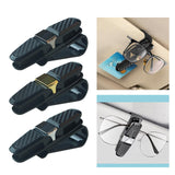 Maxbell Generic Car Visor Sunglasses Holder Double Ends Clip Eyeglasses Mount Hanger Black