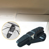 Maxbell Generic Car Visor Sunglasses Holder Double Ends Clip Eyeglasses Mount Hanger Silver
