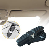 Maxbell Generic Car Visor Sunglasses Holder Double Ends Clip Eyeglasses Mount Hanger Silver