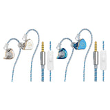 Maxbell in Ear Monitors Compact Stereo Sound Earphones for Workout Gym Running Music Blue