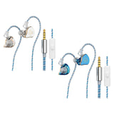 Maxbell in Ear Monitors Compact Stereo Sound Earphones for Workout Gym Running Music Blue