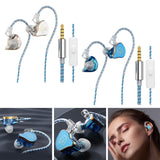 Maxbell in Ear Monitors Compact Stereo Sound Earphones for Workout Gym Running Music Blue