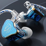 Maxbell in Ear Monitors Compact Stereo Sound Earphones for Workout Gym Running Music Blue