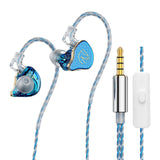 Maxbell in Ear Monitors Compact Stereo Sound Earphones for Workout Gym Running Music Blue