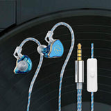Maxbell in Ear Monitors Compact Stereo Sound Earphones for Workout Gym Running Music Blue