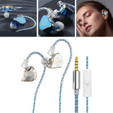Maxbell in Ear Monitors Compact Stereo Sound Earphones for Workout Gym Running Music White