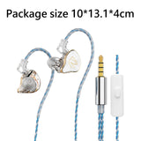 Maxbell in Ear Monitors Compact Stereo Sound Earphones for Workout Gym Running Music White