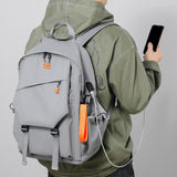 Maxbell Laptop Backpack Lightweight Waterproof Rucksack for Overnight College Hiking Gray