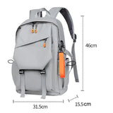 Maxbell Laptop Backpack Lightweight Waterproof Rucksack for Overnight College Hiking Gray