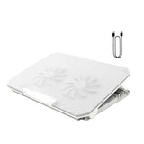 Maxbell Laptop Cooler Fan Cooling Stand for 12-15.6inch Laptop Accessory 2 USB Ports White
