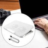 Maxbell Laptop Cooler Fan Cooling Stand for 12-15.6inch Laptop Accessory 2 USB Ports White