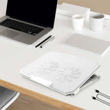 Maxbell Laptop Cooler Fan Cooling Stand for 12-15.6inch Laptop Accessory 2 USB Ports White