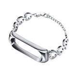 Maxbell Heart-shaped Watch Band Watch Accessories Rustproof Wristwatch Strap for Men Silver