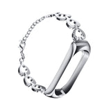 Maxbell Heart-shaped Watch Band Watch Accessories Rustproof Wristwatch Strap for Men Silver
