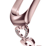 Maxbell Heart-shaped Watch Band Watch Accessories Rustproof Wristwatch Strap for Men Pink