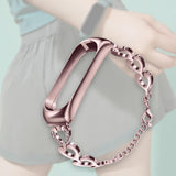 Maxbell Heart-shaped Watch Band Watch Accessories Rustproof Wristwatch Strap for Men Pink