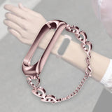 Maxbell Heart-shaped Watch Band Watch Accessories Rustproof Wristwatch Strap for Men Pink