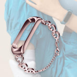 Maxbell Heart-shaped Watch Band Watch Accessories Rustproof Wristwatch Strap for Men Pink