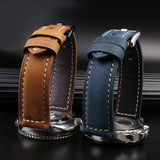 Maxbell PU Leather Watch Band Soft Comfortable Watch Accessories Watch Strap for Men Green