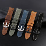 Maxbell PU Leather Watch Band Soft Comfortable Watch Accessories Watch Strap for Men Green