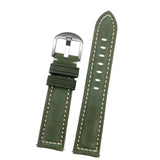 Maxbell PU Leather Watch Band Soft Comfortable Watch Accessories Watch Strap for Men Green