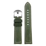 Maxbell PU Leather Watch Band Soft Comfortable Watch Accessories Watch Strap for Men Green