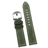 Maxbell PU Leather Watch Band Soft Comfortable Watch Accessories Watch Strap for Men Green