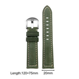 Maxbell PU Leather Watch Band Soft Comfortable Watch Accessories Watch Strap for Men Green