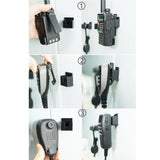 Maxbell Car Radio Holder Mount Wall Mount Universal Handheld Radio Holder for Office