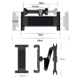 Maxbell Car Headrest Phone Tablet Mount Holder Stretchable Arm Car Angle Adjustable Black